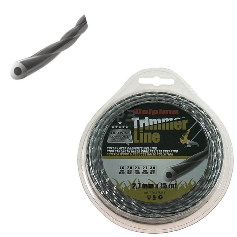 Trimerio valas TRI-TWIST 15 metrų 2.70 mm Trimerio valas TRI-TWIST 15 metrų 2.70 mm