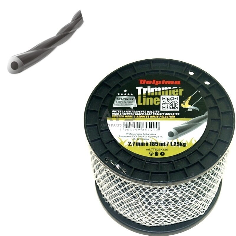 Trimerio valas TRI-TWIST 185 metrų 2.70 mm Trimerio valas TRI-TWIST 185 metrų 2.70 mm