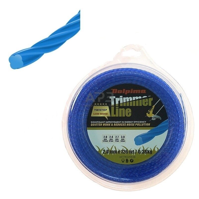 Trimerio valas TWISTOP CLOVER 126 metrų 2.00 mm Trimerio valas TWISTOP CLOVER 126 metrų 2.00 mm