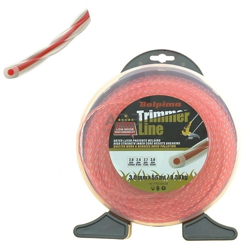 Trimerio valas TWISTOP SQUARE 56 metrų 3.00 mm Trimerio valas TWISTOP SQUARE 56 metrų 3.00 mm