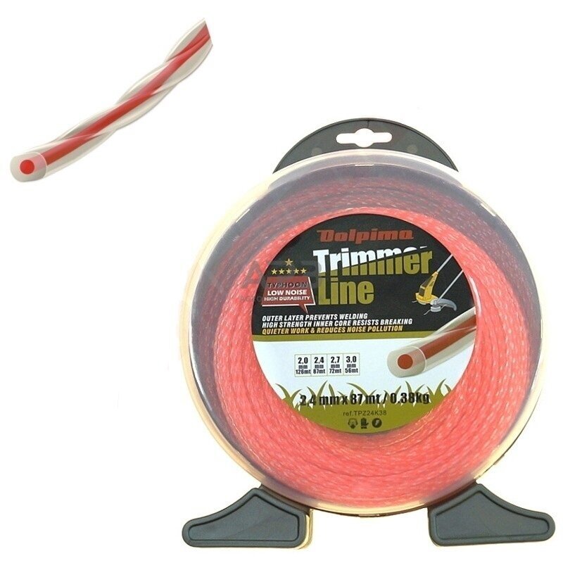 Trimerio valas TWISTOP SQUARE 87 metrų 2.40 mm Trimerio valas TWISTOP SQUARE 87 metrų 2.40 mm