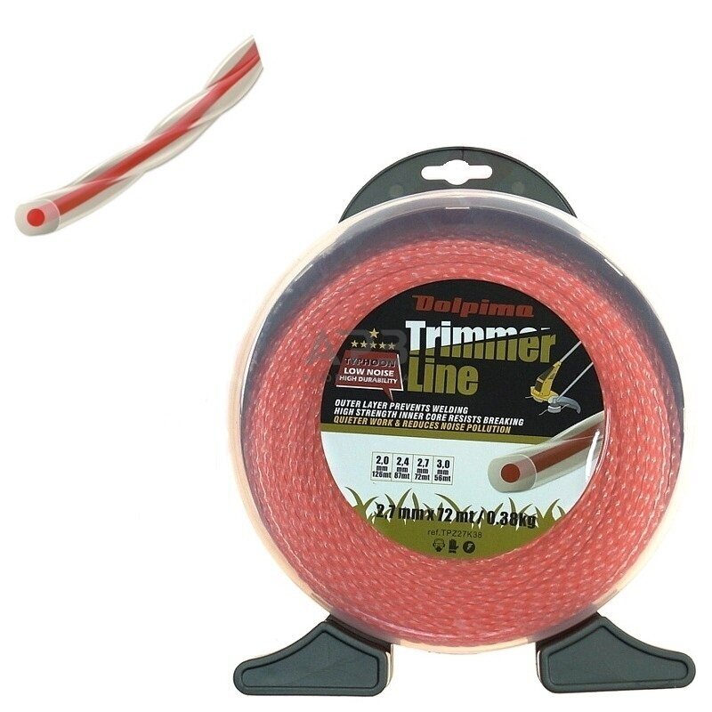 Trimerio valas TWISTOP SQUARE 72 metrų 2.70 mm Trimerio valas TWISTOP SQUARE 72 metrų 2.70 mm