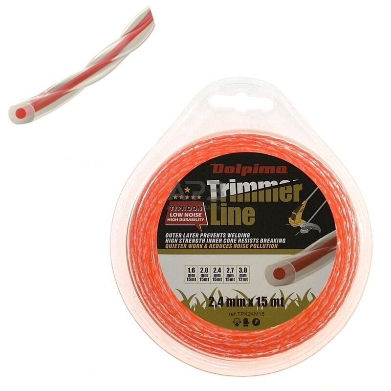 Trimerio valas TWISTOP SQUARE 15 metrų 2.40 mm Trimerio valas TWISTOP SQUARE 15 metrų 2.40 mm