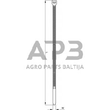 Tvirtinimo dirželis 2.5x140mm, 100 vnt. TRB25140BLA