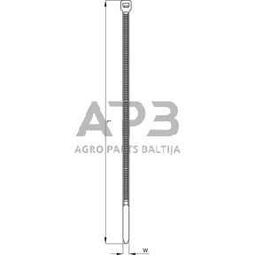 Tvirtinimo dirželis 2.5x120mm, 100 vnt. TRB25120BLA