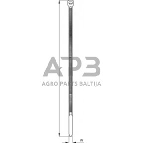 Tvirtinimo dirželis 4.8x370mm, 100 vnt. TRB48370BLA