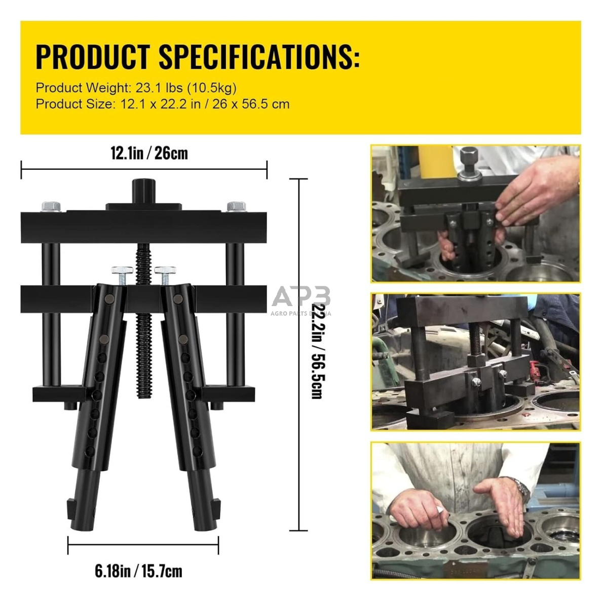 Universalus cilindro indėklo nuėmiklis 2 griebtuvų 6 Universalus cilindro indėklo nuėmiklis 2 griebtuvų 6