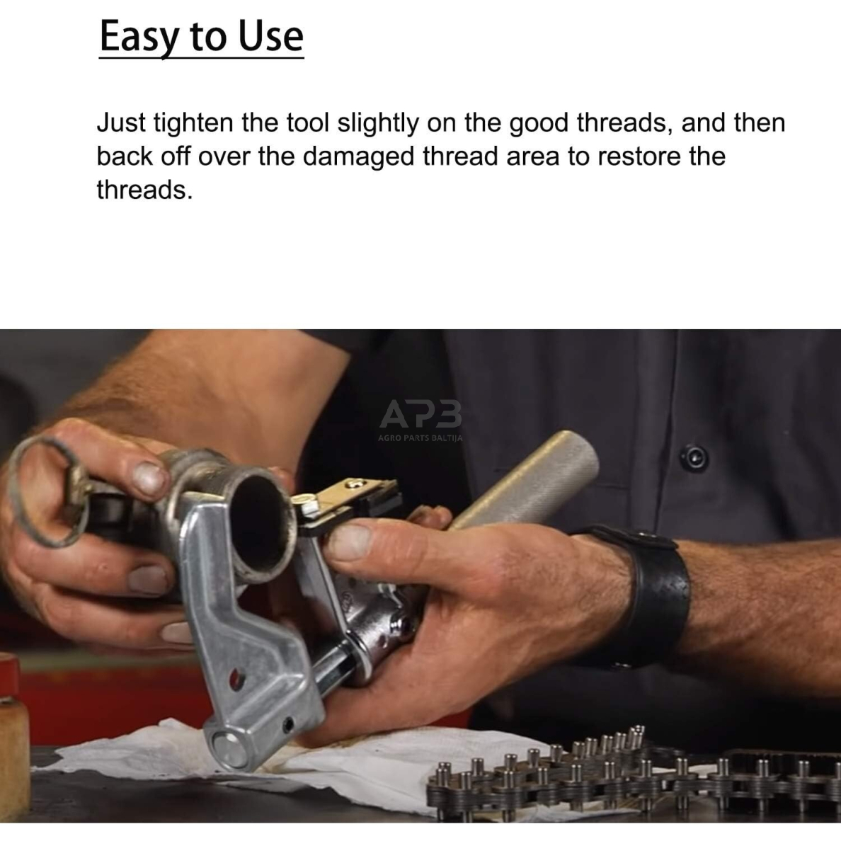 Universalus išorinio sriegio taisymo įrankis Ø35-130mm 7