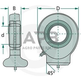 Universali šarnyrinė galvutė GK 25 DO 1 Universali šarnyrinė galvutė GK 25 DO 1