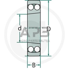 Universalus dvieilis rutulinis guolis 2211 K 1 Universalus dvieilis rutulinis guolis 2211 K 1