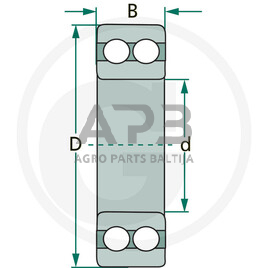 Universalus dvieilis rutulinis guolis su giliais grioveliais 4205 1 Universalus dvieilis rutulinis guolis su giliais grioveliais 4205 1