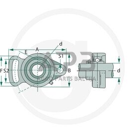 Universalus guolių mazgas korpusinis guolis UCFA 204 1 Universalus guolių mazgas korpusinis guolis UCFA 204 1