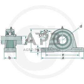 Universalus guolių mazgas korpusinis guolis UCP 205 1 Universalus guolių mazgas korpusinis guolis UCP 205 1