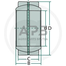 Universalus sferinis slydimo guolis GE 25 ES 1 Universalus sferinis slydimo guolis GE 25 ES 1