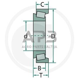 Universalus vienaeilis kūginis ritininis guolis 31306 1 Universalus vienaeilis kūginis ritininis guolis 31306 1