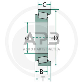 Universalus vienaeilis kūginis ritininis guolis 32306 1 Universalus vienaeilis kūginis ritininis guolis 32306 1