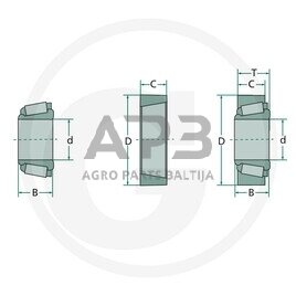 Universalus vienaeilis kūginis ritininis guolis M86649/610 1 Universalus vienaeilis kūginis ritininis guolis M86649/610 1