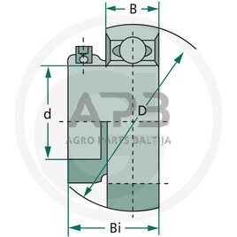 Universalus vienaeilis radialinis rutulinis guolis AS 203 1 Universalus vienaeilis radialinis rutulinis guolis AS 203 1