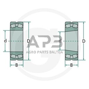 Universalus dvieilis ritininis guolis 22208