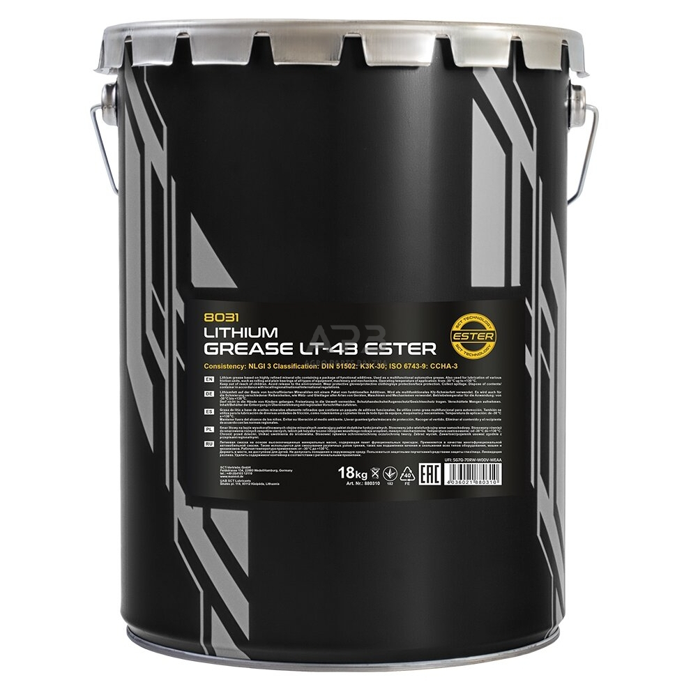 Universalus konsistencinis ličio tepalas 18kg MANNOL LT-43 Universalus konsistencinis ličio tepalas 18kg MANNOL LT-43