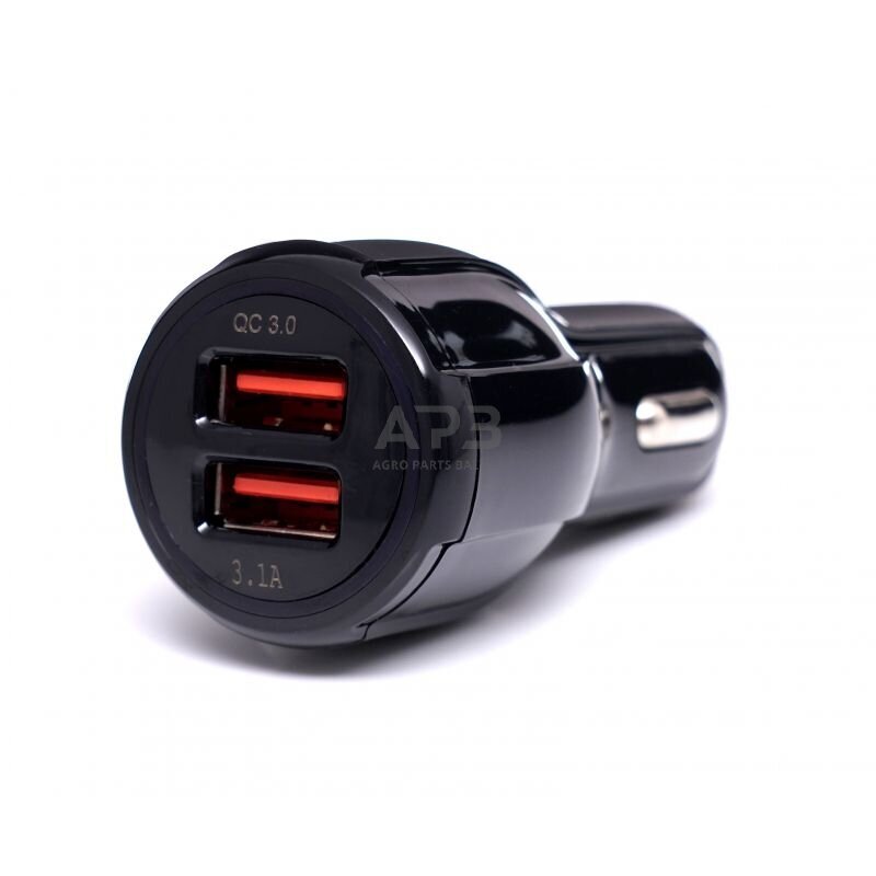 Įkroviklis automobilinis greito krovimo 12V/24V, USB/3.1A + USB/QC3.0 1 Įkroviklis automobilinis greito krovimo 12V/24V, USB/3.1A + USB/QC3.0 1