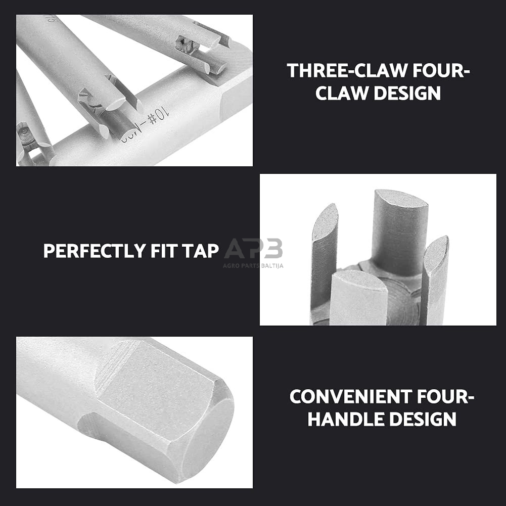 Užlūžusių sriegiklių išsukėjas M4-M24 10vnt. 4