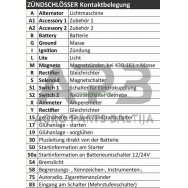 Užvedimo spynelė Brill 3 pozicijų 6 kontaktų GM725-1396, GM7251396