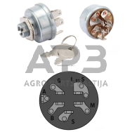Užvedimo spynelė Brill 3 pozicijų 6 kontaktų GM725-1396, GM7251396