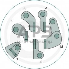 Uždegimo spynelė Kohler 6 kontaktų 2509937-S, 2509937S, 2509932-S, 2509932S, 2509904-S, 2509904S 2509904, 2509902, CH 11, CH 12,5, CH 14, CH 18, CH 20, CH 22, CH 25, CV 12.5, M 8, M 10, M 12, M 16, M 18, M 20, TH 16, TH 18