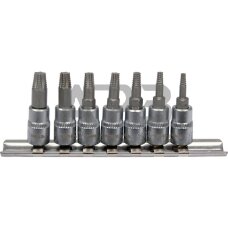 Užlūžusių varžtų išsukėjų rinkinys 1/4" TORX 7vnt. (smulkus sriegis)