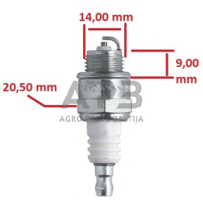 Uždegimo žvakė BR2LM, RJ19LM, WR11EO modeliams BRIGGS & STRATTON CLASSIC , QUATRO , QUANTUM ir kitiems.