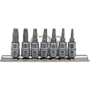 Užlūžusių varžtų išsukėjų rinkinys 1/4" TORX 7vnt. (smulkus sriegis)