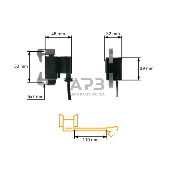 Uždegimo ritė kinietiškiems trimeriams NAC WLBC580E, BP540 2 Uždegimo ritė kinietiškiems trimeriams NAC WLBC580E, BP540 2