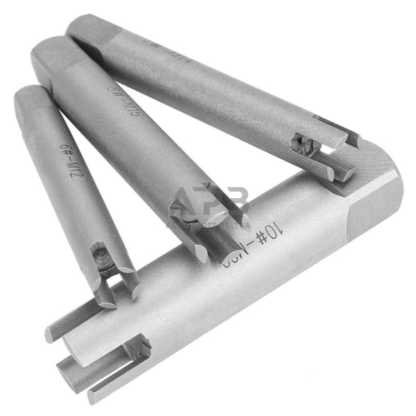 Užlūžusių sriegiklių išsukėjas M4-M24 10vnt. 7 Užlūžusių sriegiklių išsukėjas M4-M24 10vnt. 7