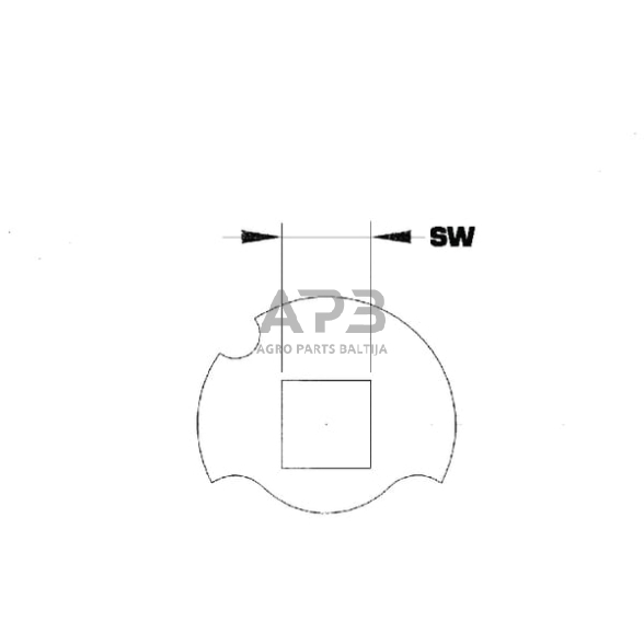 Užrakto plokštelė 9mm 180°, KH9SW09180 1 Užrakto plokštelė 9mm 180°, KH9SW09180 1