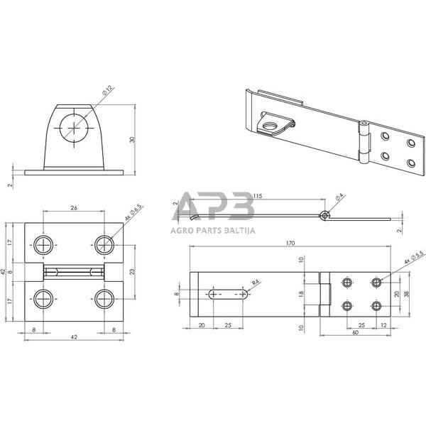 Užraktas 4" TO4316A 1 Užraktas 4" TO4316A 1