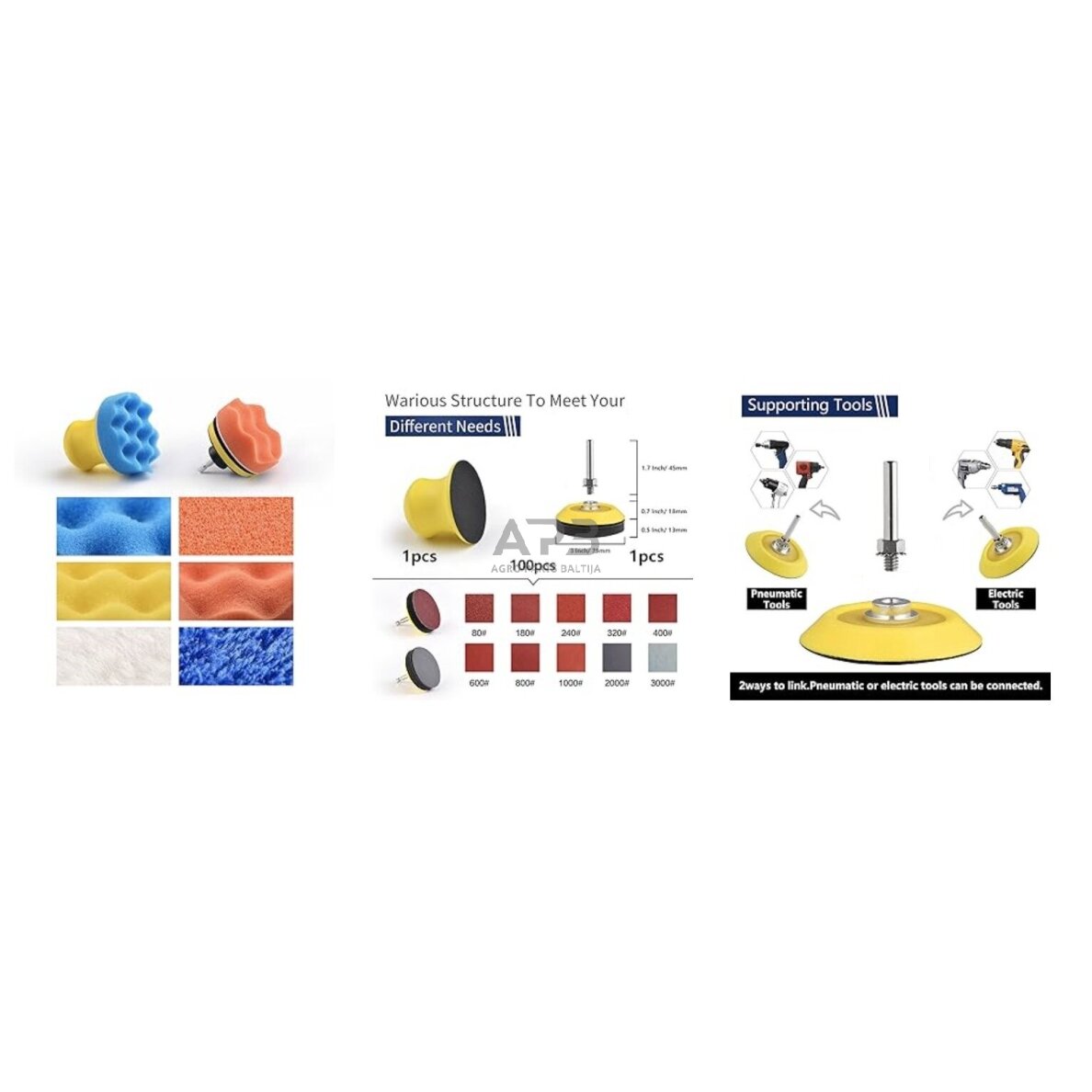 Valymo-poliravimo rinkinys 75mm 54vnt. 2 Valymo-poliravimo rinkinys 75mm 54vnt. 2