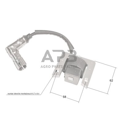 Variklio uždegimo modulis (ritė) Rato RV170, RV225