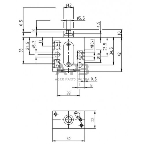 Valdymo vožtuvas Wabco 3/2 5630200000 2 Valdymo vožtuvas Wabco 3/2 5630200000 2