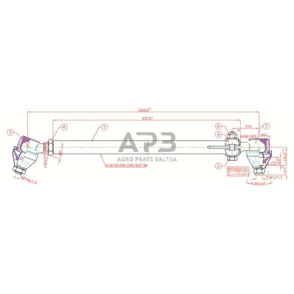 Vairo traukė SHP196KR 3 Vairo traukė SHP196KR 3