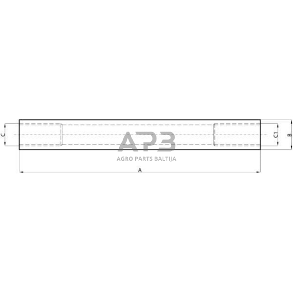 Vairo traukės vamzdis L1300mm SHP313KR 1 Vairo traukės vamzdis L1300mm SHP313KR 1