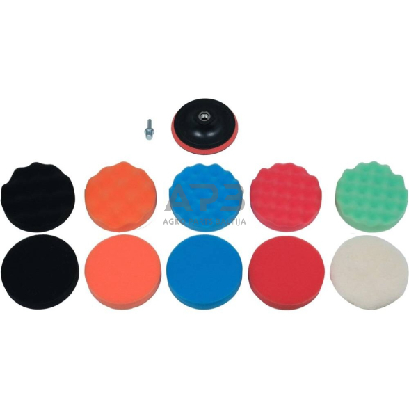 Valymo-poliravimo rinkinys 125mm, M14 12vnt. Valymo-poliravimo rinkinys 125mm, M14 12vnt.