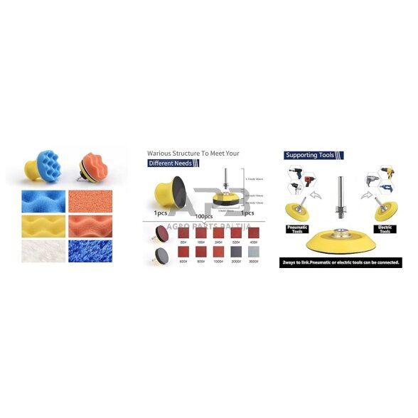 Valymo-poliravimo rinkinys 75mm 54vnt. 2 Valymo-poliravimo rinkinys 75mm 54vnt. 2