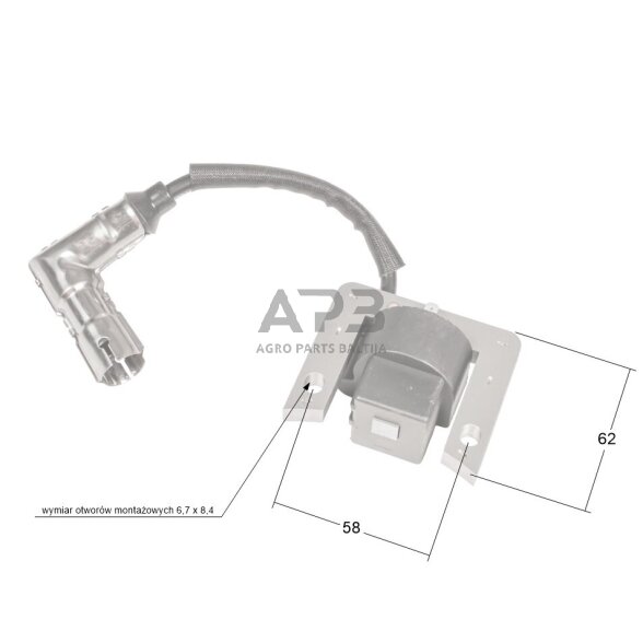 Variklio uždegimo modulis (ritė) Rato RV170, RV225 1