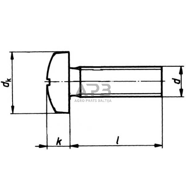 Varžtas DIN88107 M6x25, 88107625 1 Varžtas DIN88107 M6x25, 88107625 1
