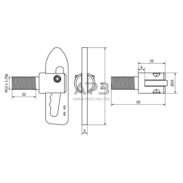 Varžtas M12x26 M53567 2 Varžtas M12x26 M53567 2