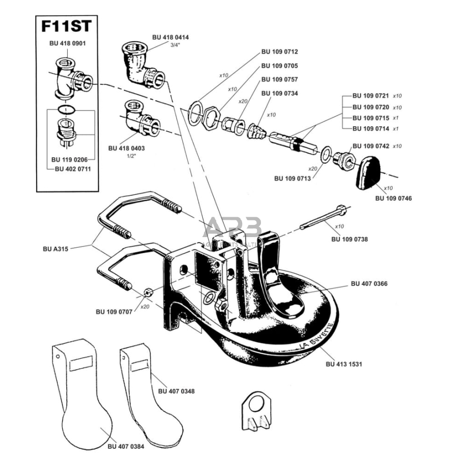 Varžtas su užraktu LA BUVETTE BU1290120 1 Varžtas su užraktu LA BUVETTE BU1290120 1