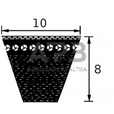 Ventiliatoriaus dirželis 725mm Optibelt AVX10725