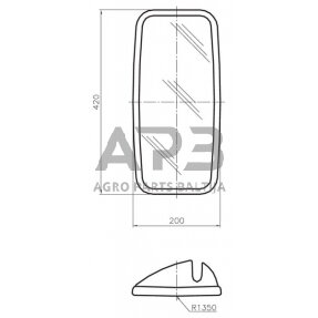 Veidrodėlis 420x200mm SMAT NORD CA5251025 2 Veidrodėlis 420x200mm SMAT NORD CA5251025 2