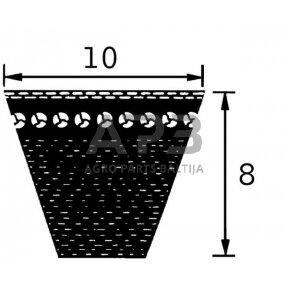 Ventiliatoriaus dirželis 725mm Optibelt AVX10725